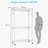 Weighted Hanger, 3-Tier Adjustable Rolling Metal Closet Organizer with Lockable Rollers, Freestanding Closet with Double Hanger Rods and 1 Pair of Hooks