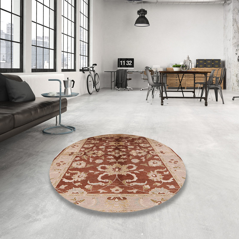 Tapis beige / brun Remmy, Rond 7 pi