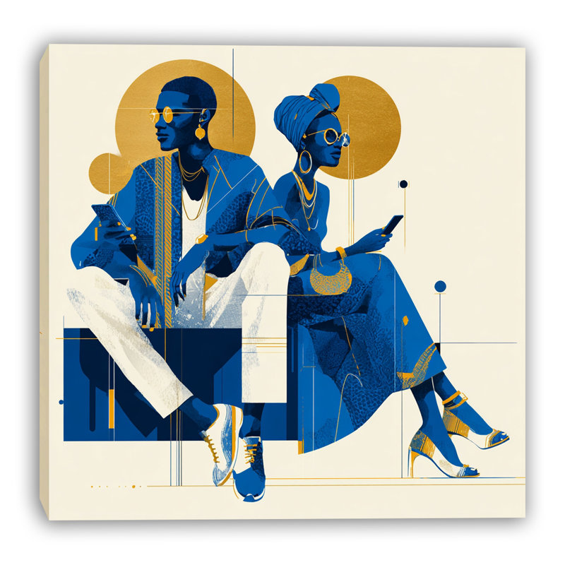 Art moderne sur toile tendue, H 12 po x l 12 po x P 1 po