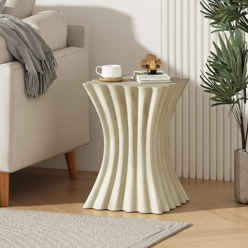 Archaistic Wavy Side Table, Antique Brown