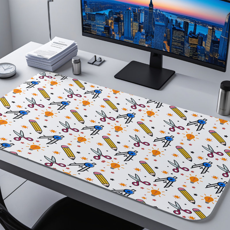 Polyester Desk Pad, 14.4x12.1