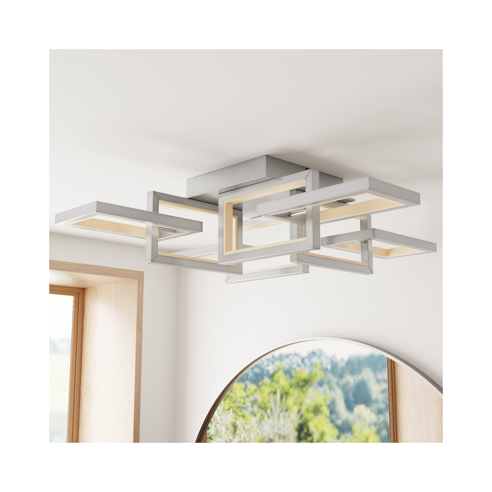 Sataria 8 Light Metal LED Flush Mount
