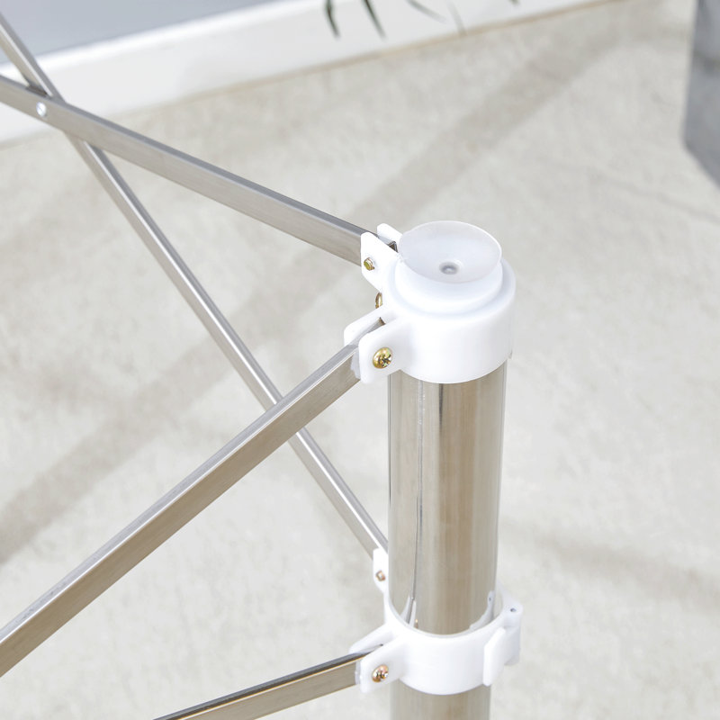 Table carrée 36 po en verre - pieds argentés, structure triangulaire, attaches en plastique trempé pour la stabilité