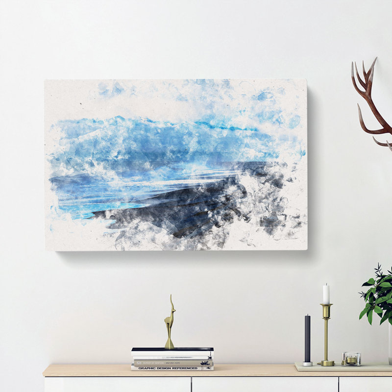 Mountain Beach - Wrapped Canvas, 50cm H x 76cm W x 3cm D