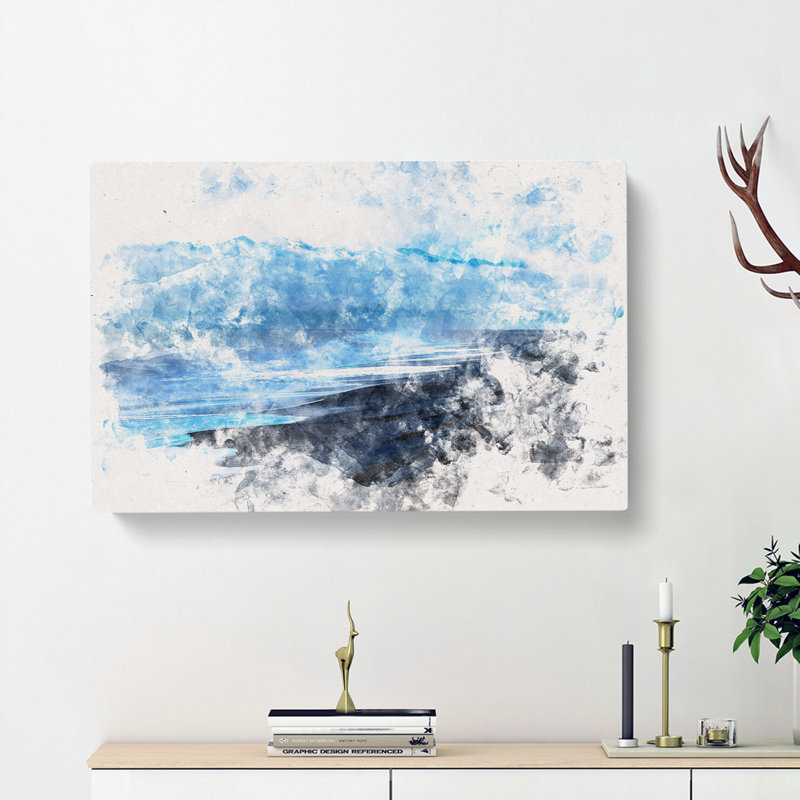 Mountain Beach - Wrapped Canvas, 40cm H x 60cm W x 3cm D