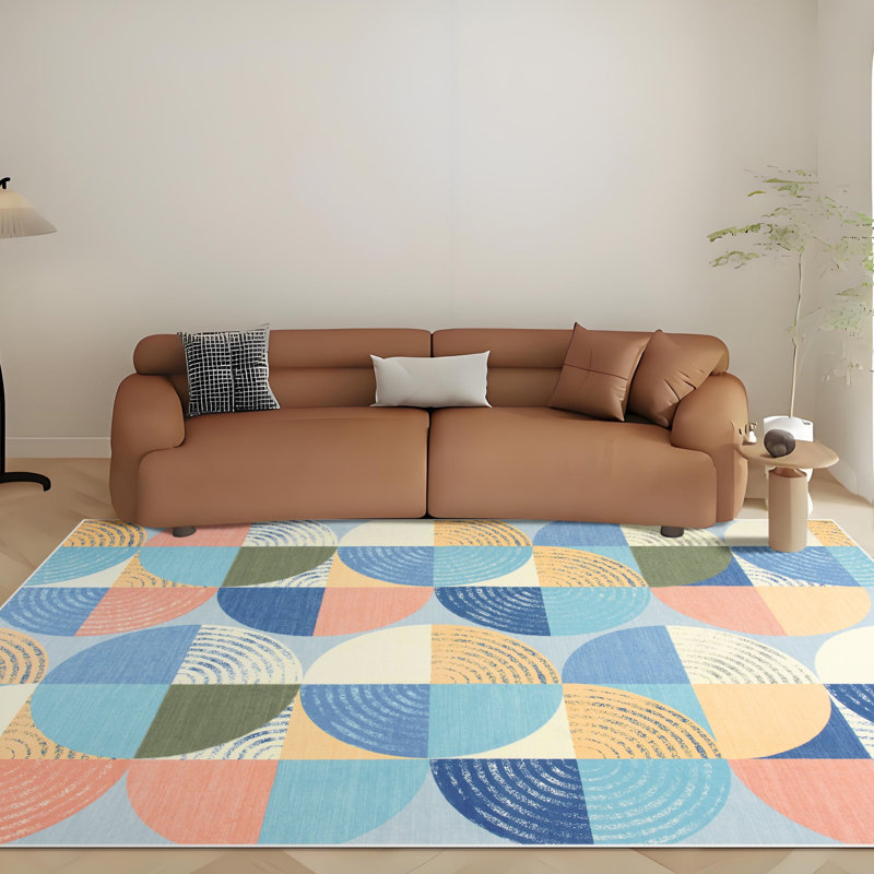 Tapis Wymond moderne à tapis abstrait et lavable pour l'intérieur, antidérapant, doux, petit tapis, tapis en marbre, imprimé mince pour la décoration intérieure