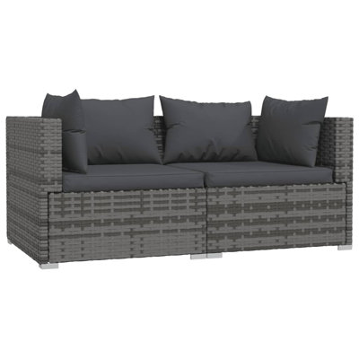 55.1" Wide Rectangle Patio Sofa with Cushions by Latitude Run
