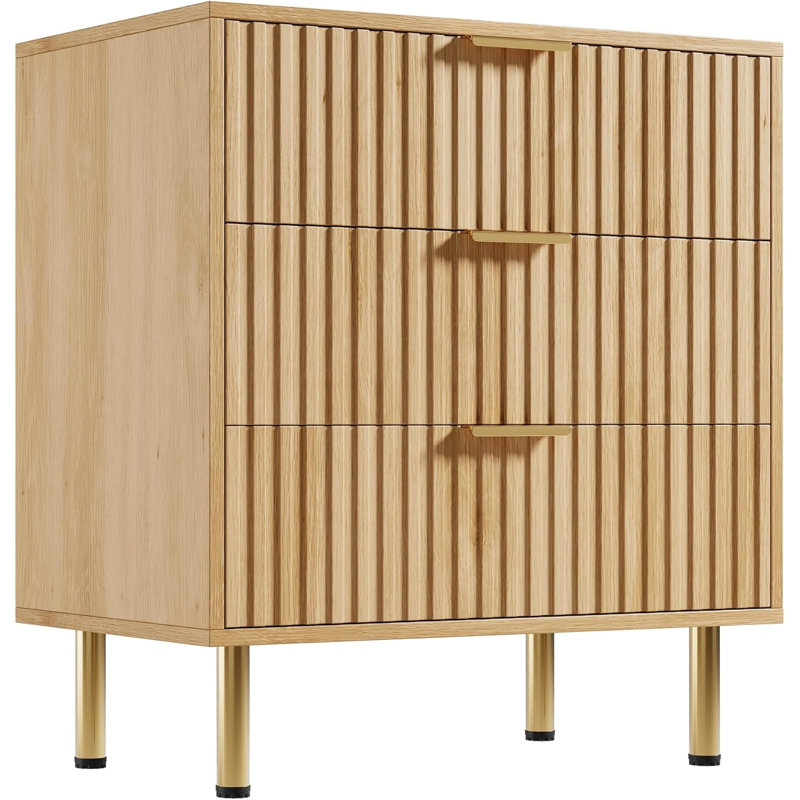 Chest of 3 Drawers, Wood color