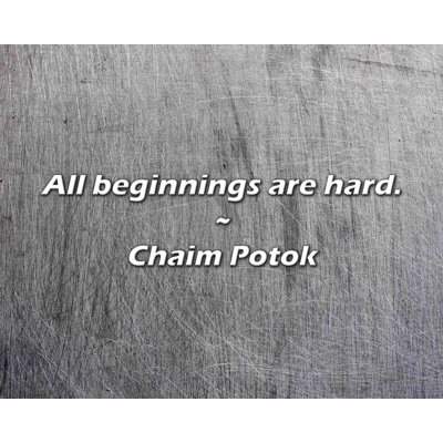 Chaim Potok Quote: All beginnings are hard.