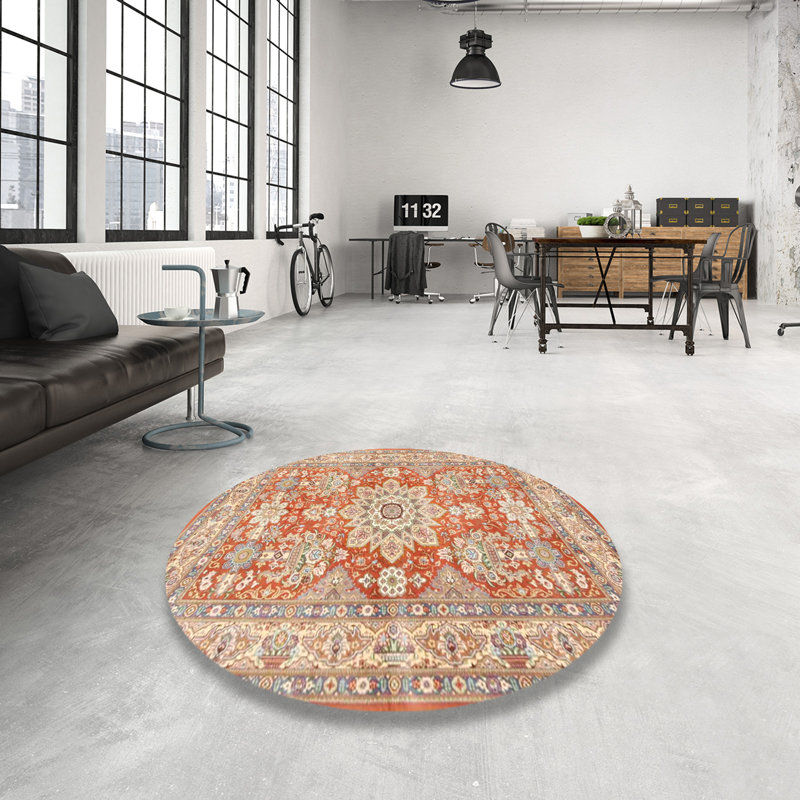 Hibriten Oriental Indoor Rug, Round 6'