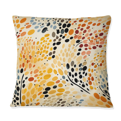 Watercolor Pattern Dot - Polka Dots Polyester Throw Pillow