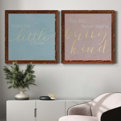 Enjoy the Little Things - 2 pièces d'art textuel sur toile