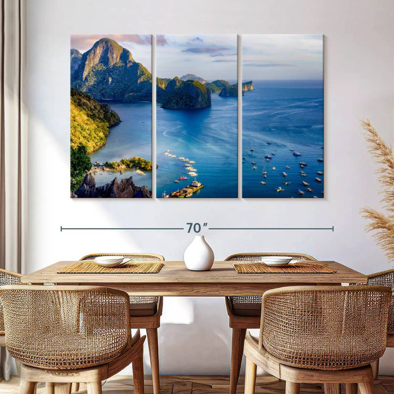 Zone côtière de Gillard El Nido, H 42 po x l 65 po