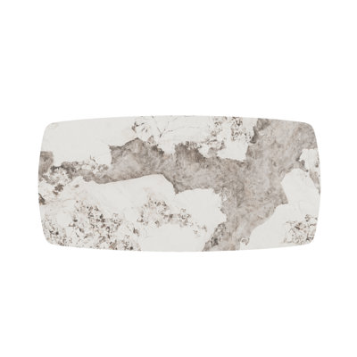 Plateau de table rectangulaire en pierre frittée, assorti à divers pieds de table, ambre brillant 93,7 po
