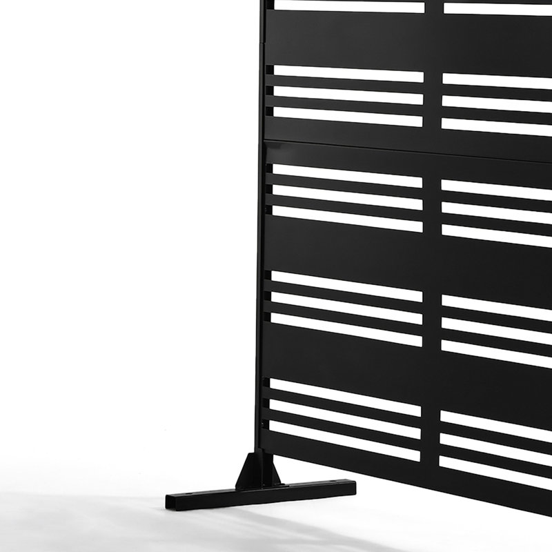 Paravent en métal avec motif de blocs