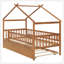 Lit simple en bois avec lit gigogne simple-130092185-130092186