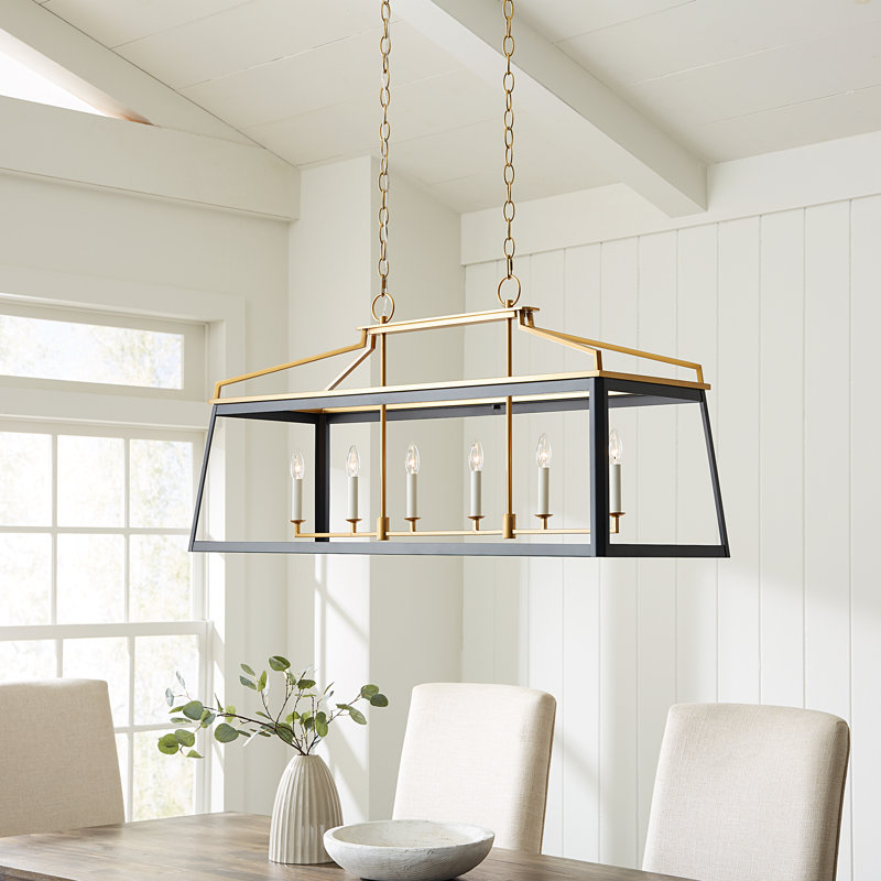 Carlow 6 - Light Chandelier, Matte White
