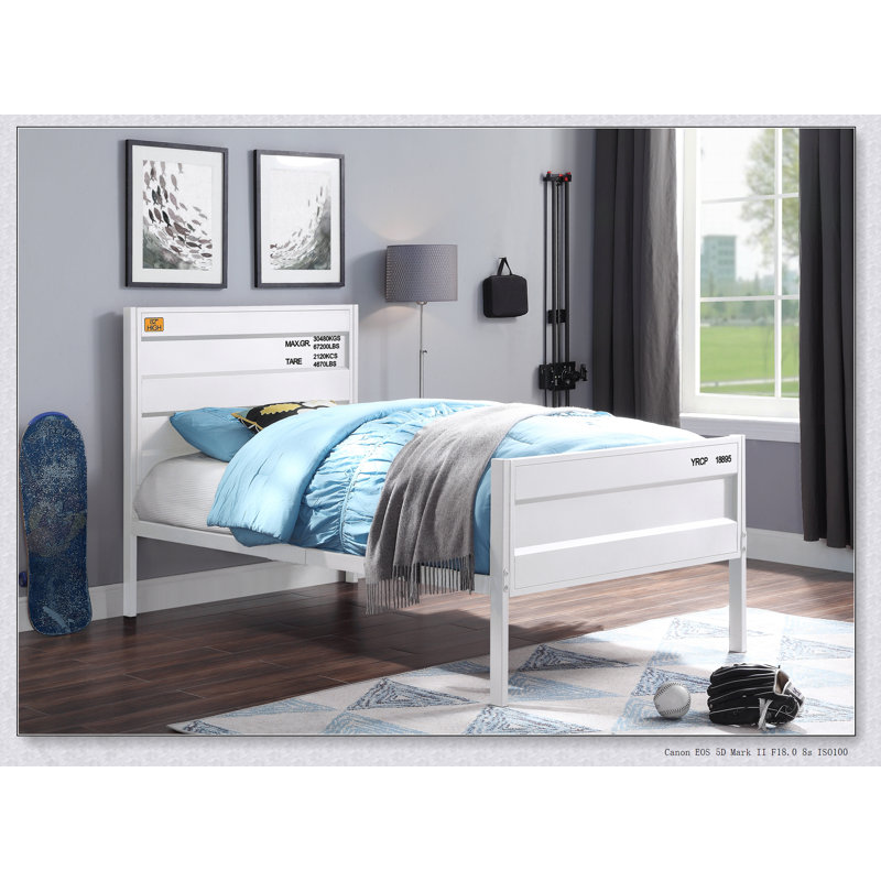 Cargo White Finish Full Bed, White, Full