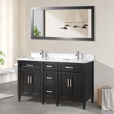 Monadnock 60" Double Bathroom Vanity Set with Mirror