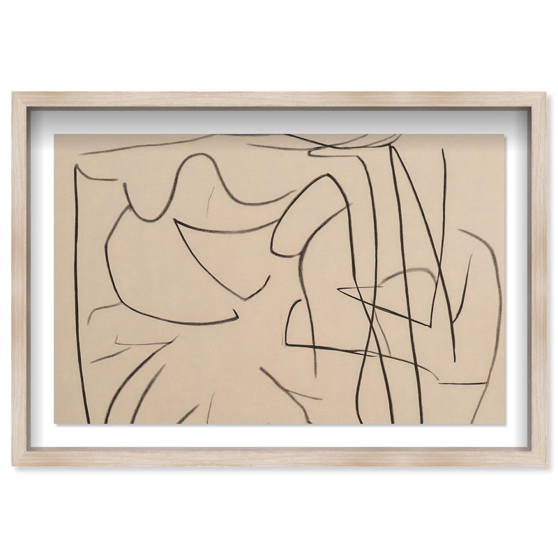 Oliver Gal Digital Dreamscape III Abstract - Luxury Shadowbox Framed Wall Art, 22" H x 32" W, Cream