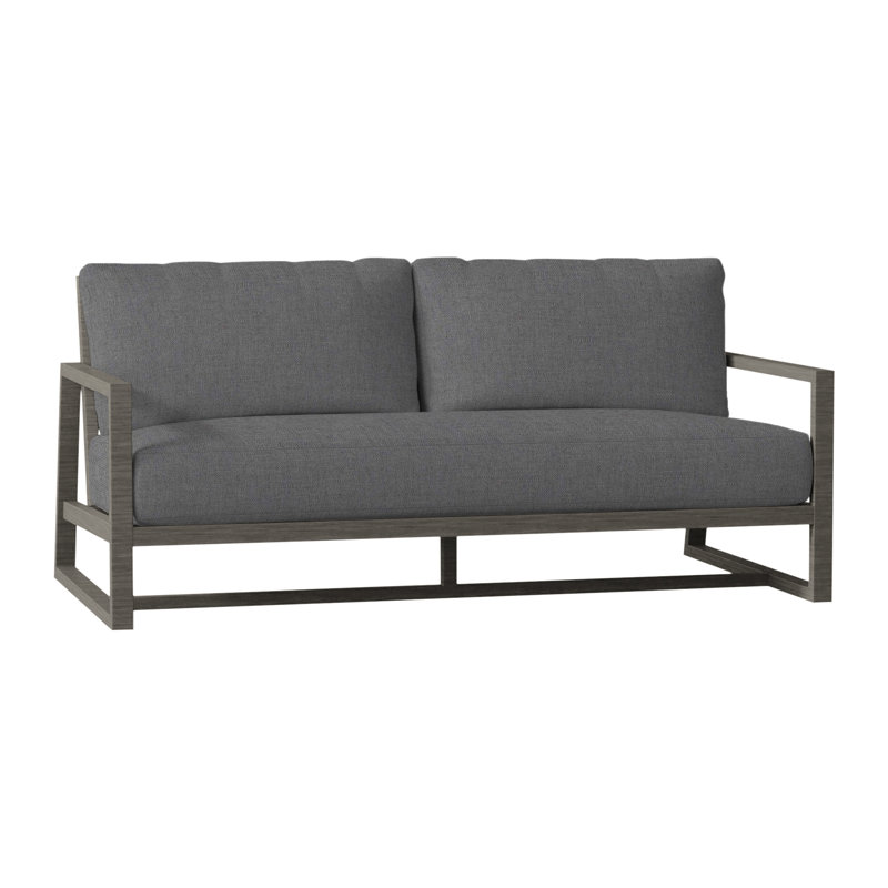 Causeuse d'extérieur en aluminium forgé Avondale, Gris ardoise, No Welt + Dream Fill, Perigold ‑ Blanca Ishi