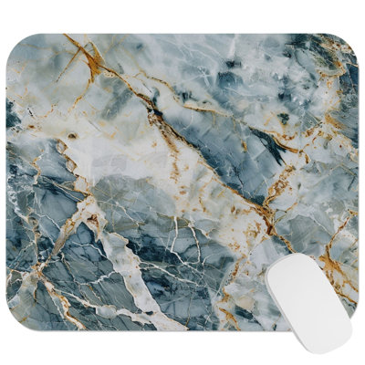 Abstract Marble Geode Crystal XVII Geode Modern Gaming Cute Office Laptop Desk Pad Gift Mat Square Rectangle Non-Slip Mousepad