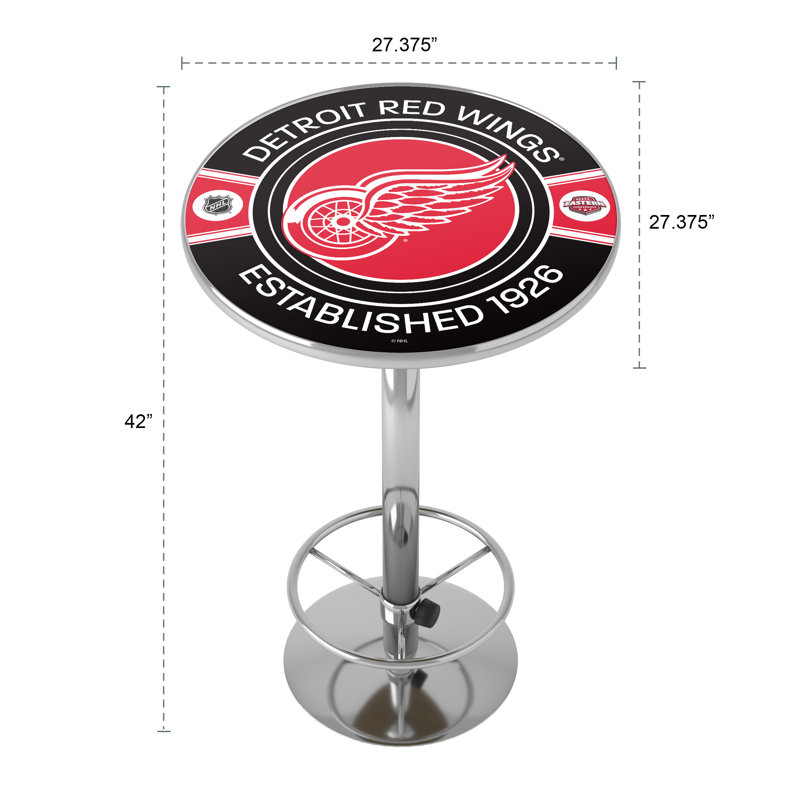 Table de bar avec repose-pieds Detroit Redwings