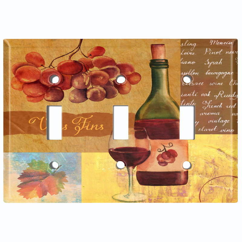 Food & Beverage 3 - Gang Toggle Light Switch Standard Wall Plate