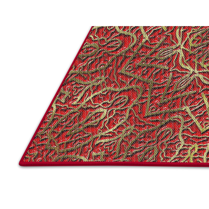 Damask Indoor Rug, Rectangle 4' x 6'
