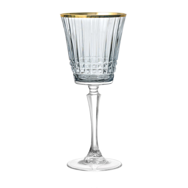 Ensemble de 4 verres à vin Cristine, Gris