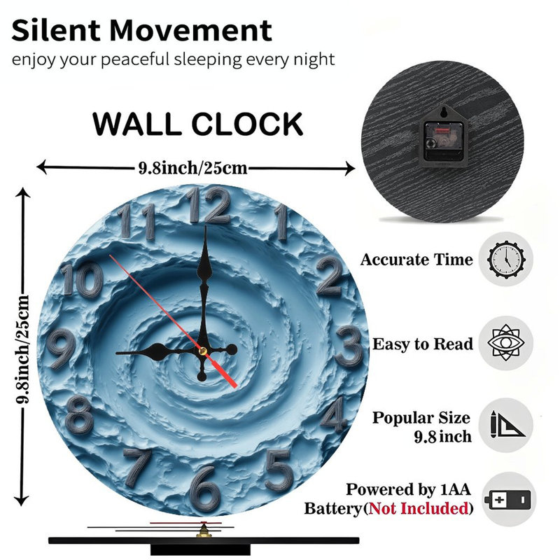 Horloge murale tourbillon en 2 D