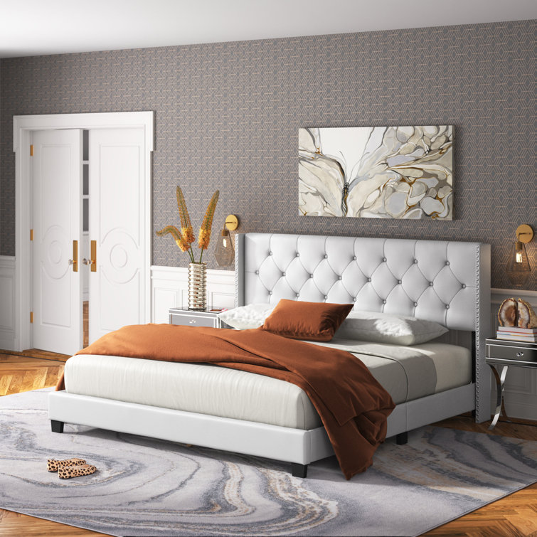 Tianna Tufted Upholstered Low Profile Bed Queen 