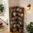 Tall L Shaped Wooden Bookcase with Baffle for Efficient Space Utilization and Stylish Display