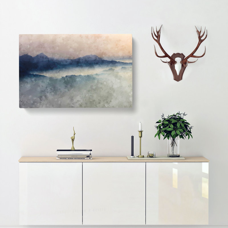 Misty Mountains - Wrapped Canvas, 50cm H x 76cm W x 3cm D