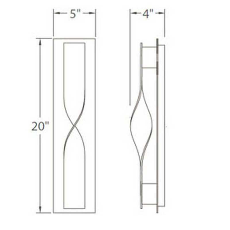Bronze Twist LED Outdoor Wall Light with White Diffuser