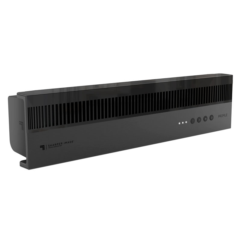 Sharper Image Profile Window Fan With 3 Speeds, Reversible Exhaust Mode, Weather Resistant, Matte Black