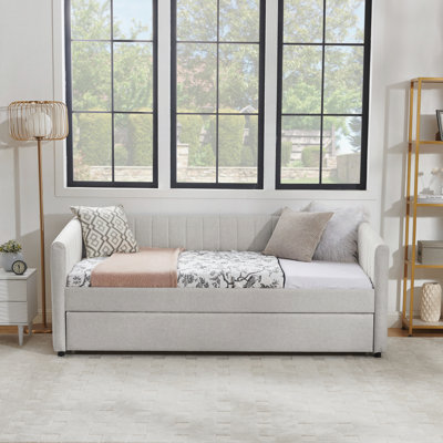 Upholstered Daybed with Trundle