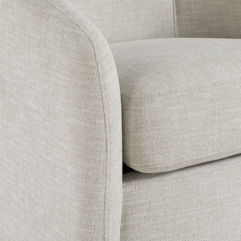 Sandiso Barrel Swivel Chair, Stone