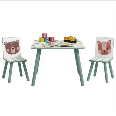 Boyne Kids 3 Piece Square Play Or Activity Table and Chair Set