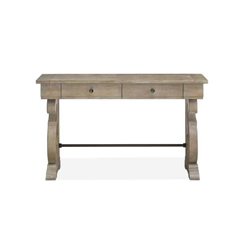 Bethel 50'' Solid Wood Top Console Table, Dove Tail Gray