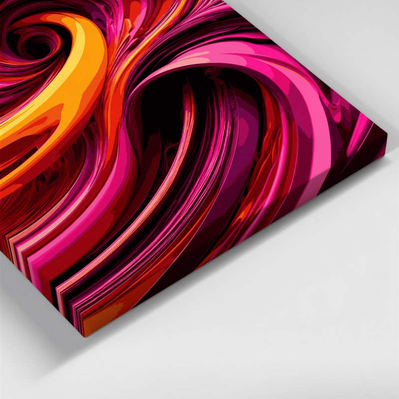 Art numérique sur toile, "Abstraction numérique" 82, H 11 po x l 14 po
