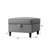23"×25" Gray Fabric Storage Ottoman - 660LBS Load Capacity-432557421