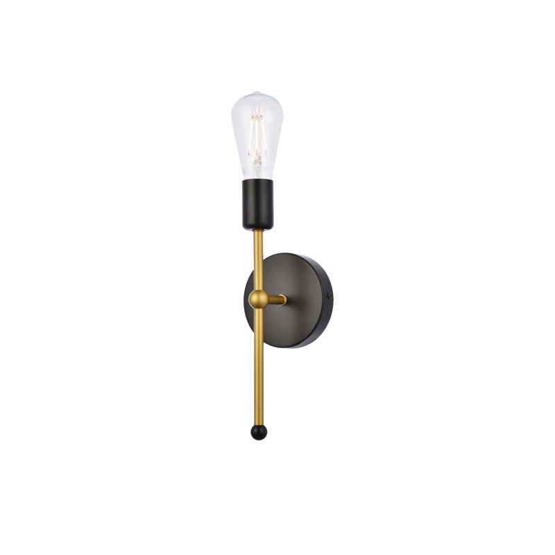 Keeley Wall Sconces, Black/ Brass