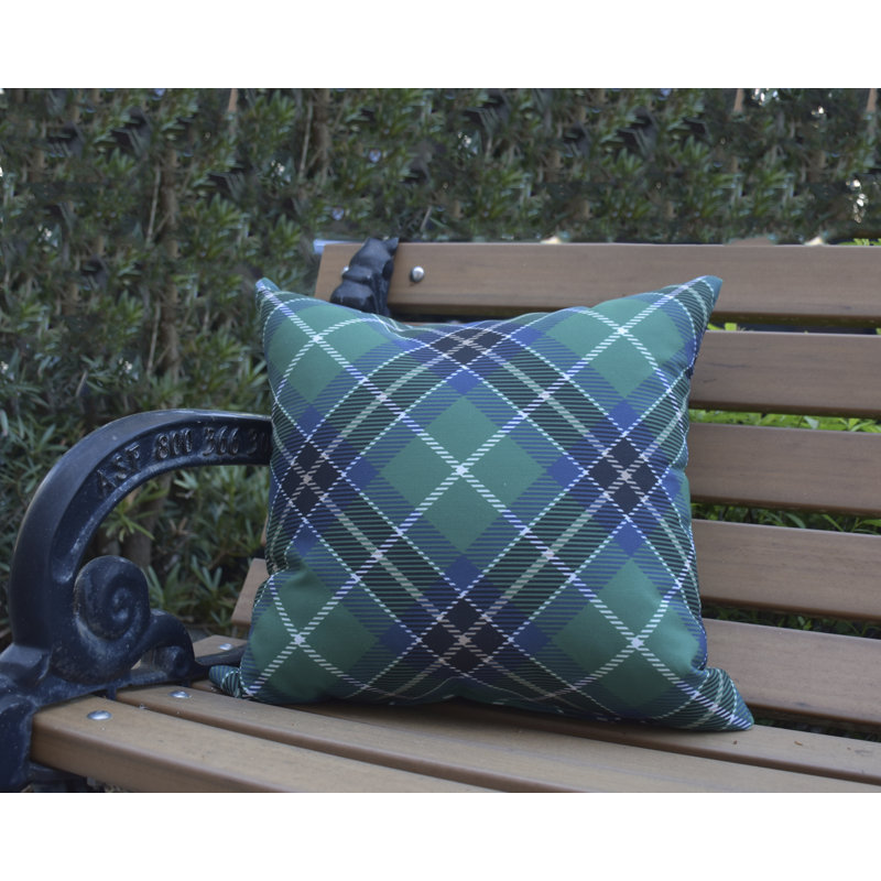 Housse et insert de coussin carré d'extérieur Winter Resort, Bleu marine, 18 po x 18 po