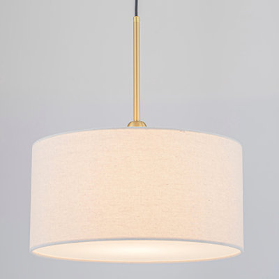 Lunelle 1-Light Dimmable Pleated Drum Pendant Light
