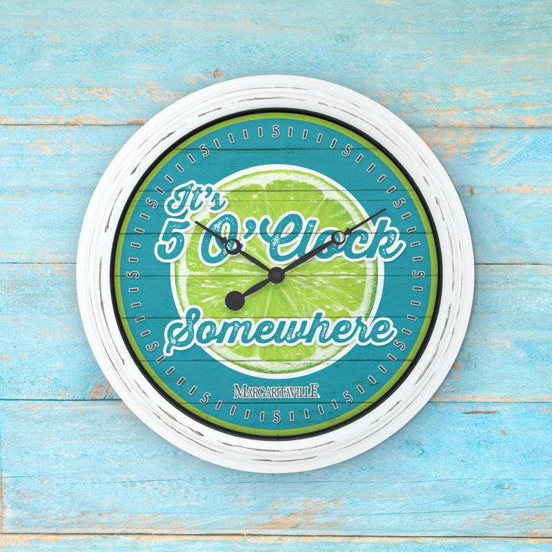 Margaritaville 5 O'clock Somewhere 15.75" Wall Clock