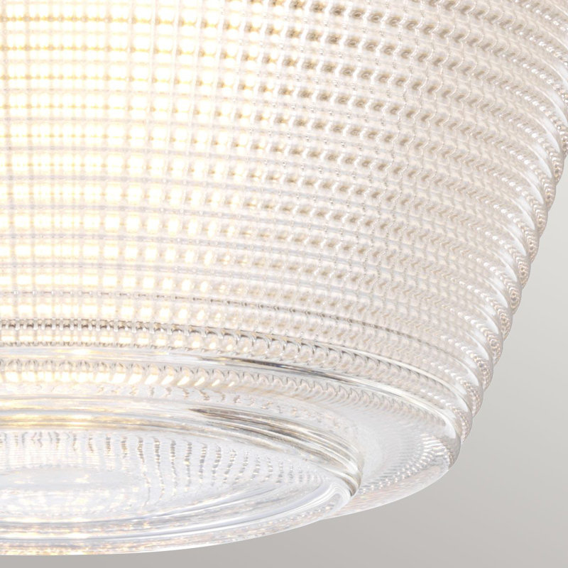 Atha Glass Semi Flush Mount, Polished Chrome