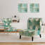 Fauteuil de chambre rembourré Turquoise-46367175
