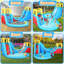 Jeu gonflable 15,4 pi x 14,6 pi avec soufflerie d'air, 2 glissades d'eau, 2 pataugeoires et 2 murs d'escalade