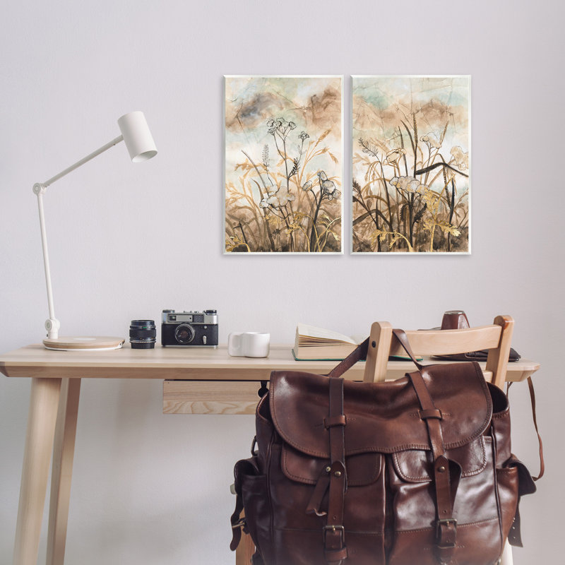 "Abstract Nature Outline", ensemble de 2 plaques murales par Vanna Lam, H 19 po x l 26 po